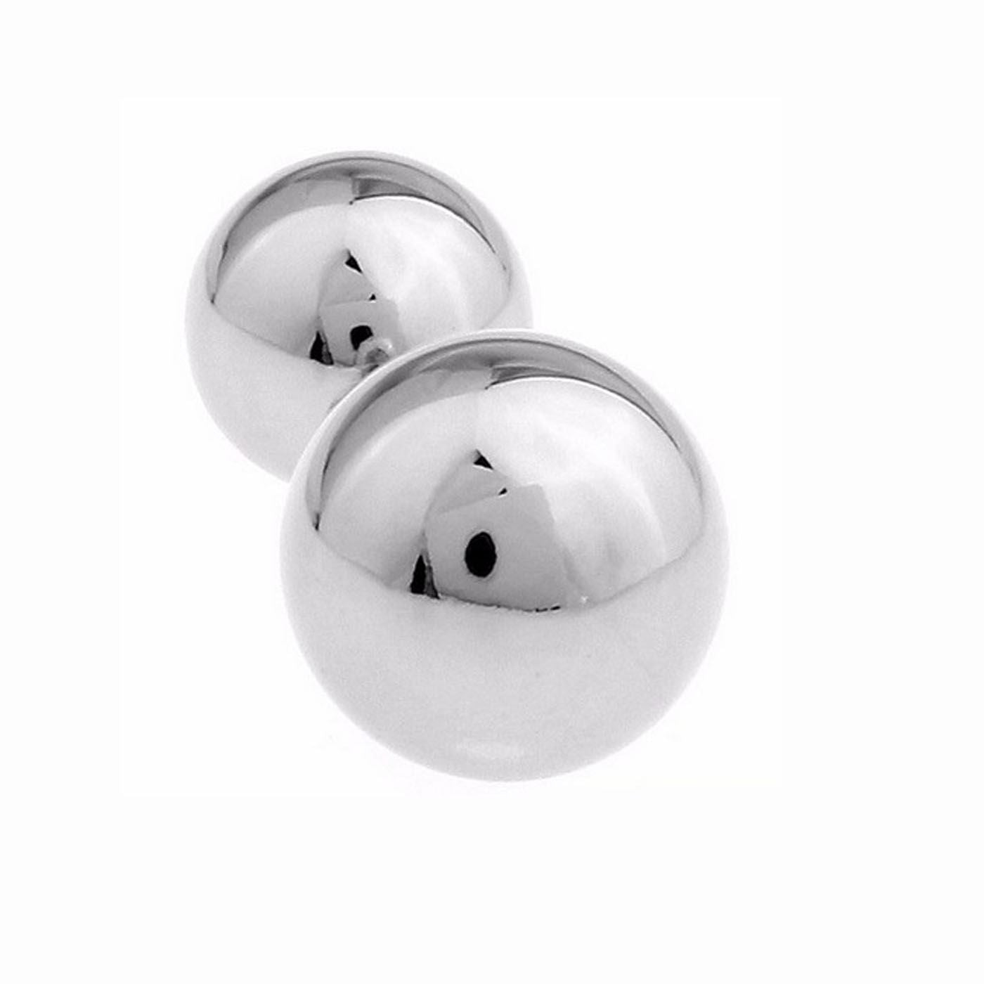 Charles William Mens Ladies Luxury Stud Cufflinks Silver Ball Return Unique Gift Top Quality