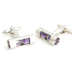 Charles William Hour Glass Sand Timer Cufflinks Novelty Idea