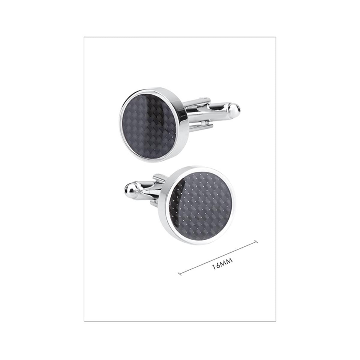 Charles William Shades of Black Sparkle Colour Dots Cufflinks Novelty Shirt Cuff Links Glitter