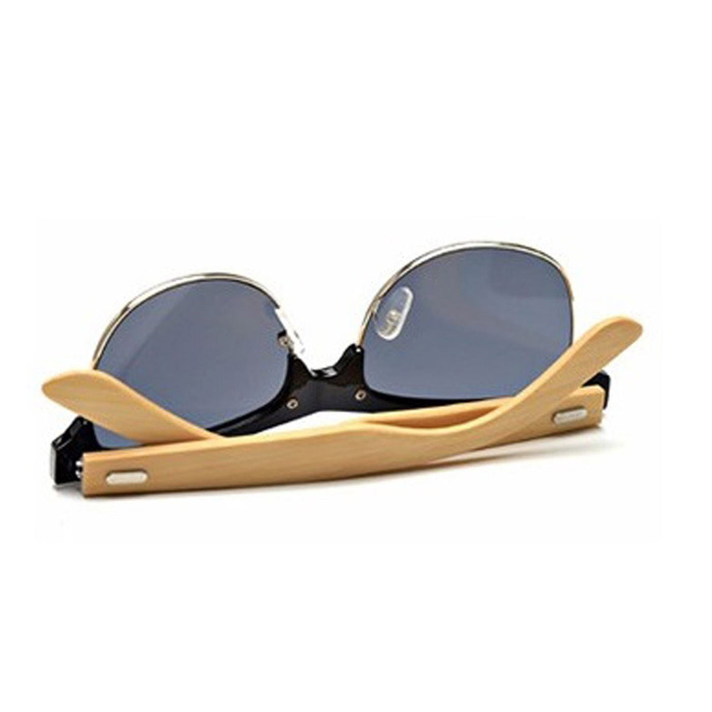 Stunning Cool Summer Sunglasses Bamboo Wood Black Beach Sun Protect Driving UK