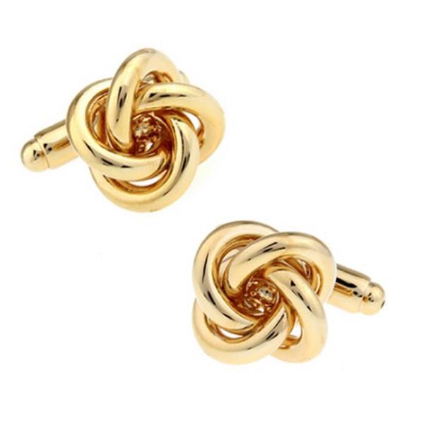 Charles William Gold Thick Rope Knot Cufflinks  Perfect For Business Smart Occasions