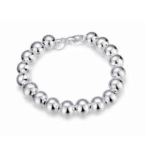 Ladies Jewellery Larger Balls Beads Silver Plated Bracelet from Charles William