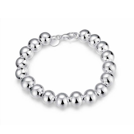 Ladies Jewellery Larger Balls Beads Silver Plated Bracelet from Charles William