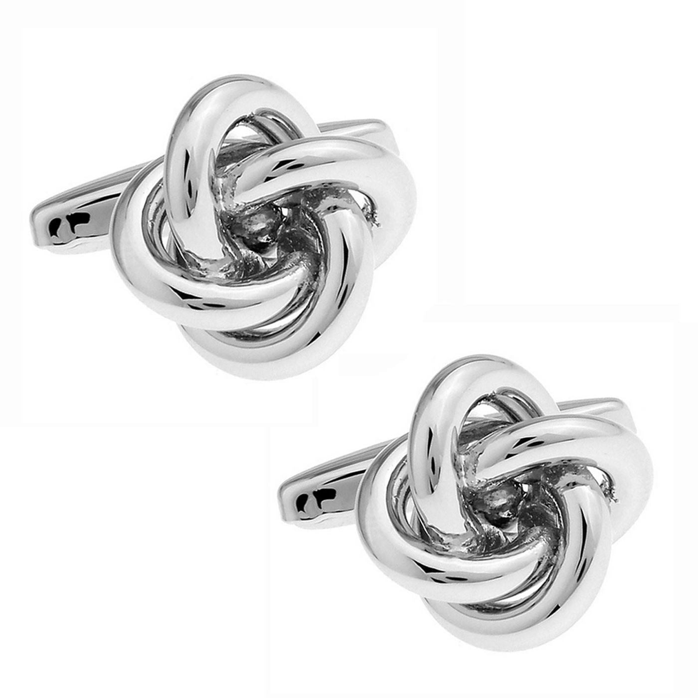 Charles William Silver Single Thick Rope Knot Cufflinks