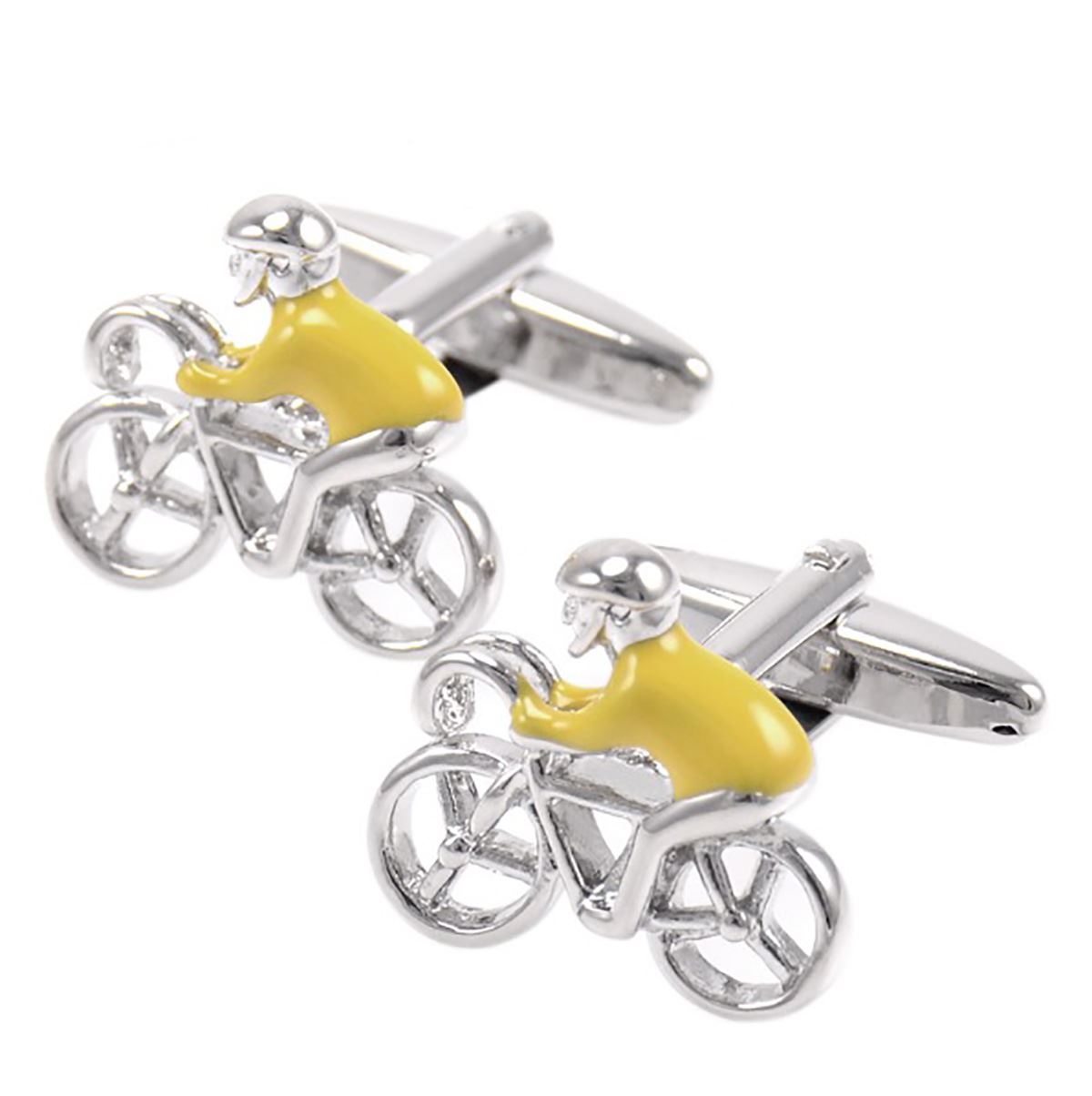 Charles William Yellow Jersey Tour De France Cycling Sports Cufflinks Bike lover Perfect Gift UK Seller