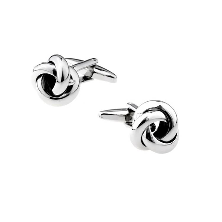 Charles William Silver Single Thick Rope Knot Cufflinks