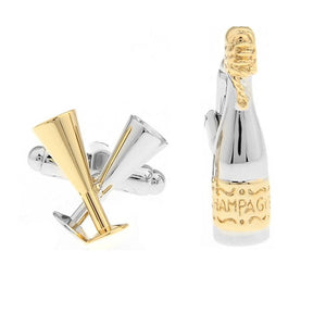 Charles William Champagne Drink Cufflinks Unique Gift Design