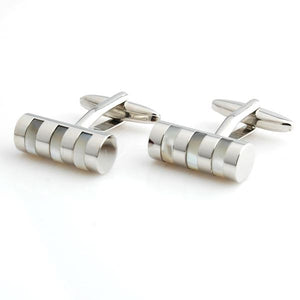 Charles William Barrel Cufflinks With Mother Of Pearl Stone