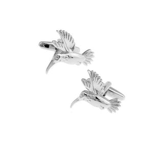 Charles William Elegant Silver Hummingbird Cufflinks