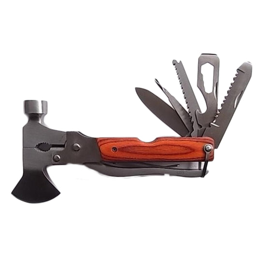 Multi Tool Hammer Axe Car Emergency Tool Screwdriver Plier Bottle Opener 9-In One Man Gift