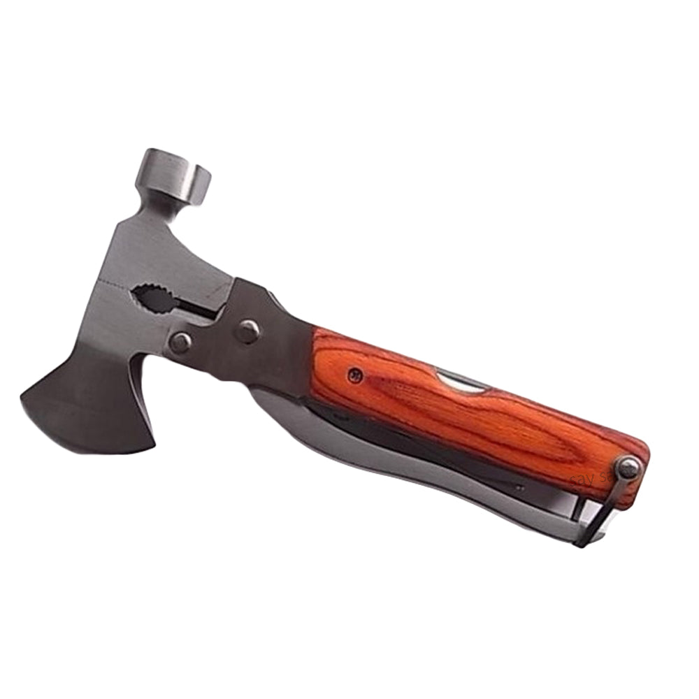 Multi Tool Hammer Axe Car Emergency Tool Screwdriver Plier Bottle Opener 9-In One Man Gift