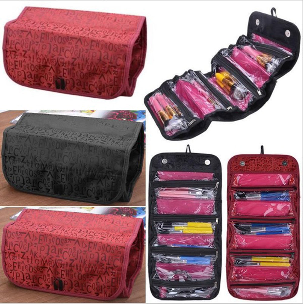 Travel Cosmetic Make up Toiletry Case Bag Wash Organiser Pouch Button Close